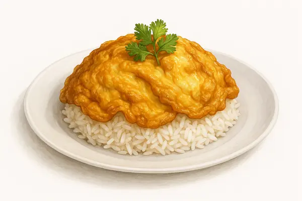 Omelette over Rice